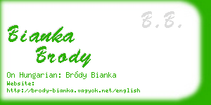 bianka brody business card